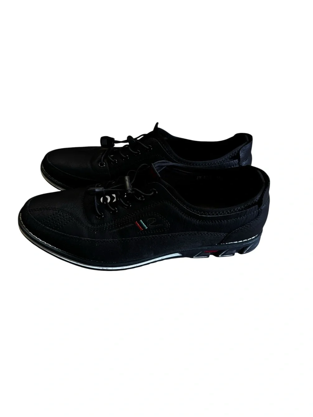 Men's Black Lace-Up Derby Shoes US Size 10 EU Size 43
